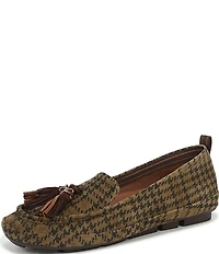 Naturalizer Betsy Suede Houndstooth Tassel Loafers