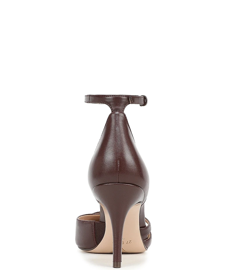Naturalizer Bliss Leather Pointed Toe Ankle Strap Dress Pumps
