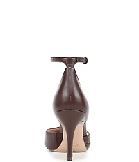 Naturalizer Bliss Leather Pointed Toe Ankle Strap Dress Pumps