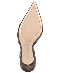 Naturalizer Bliss Leather Pointed Toe Ankle Strap Dress Pumps