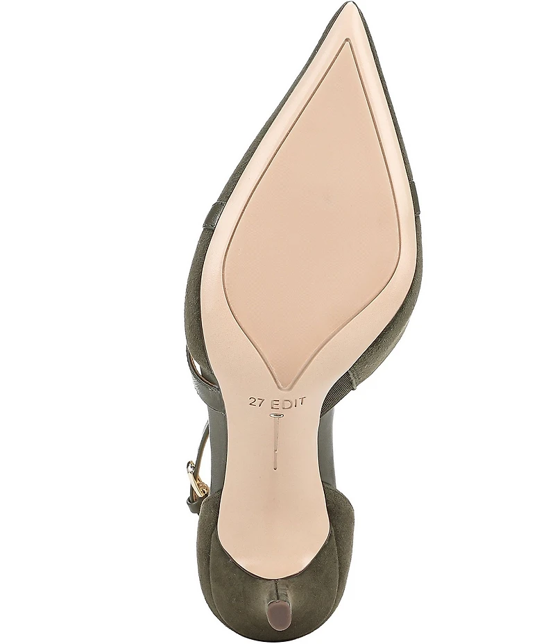 Naturalizer Bliss Suede Pointed Toe Ankle Strap Dress Pumps