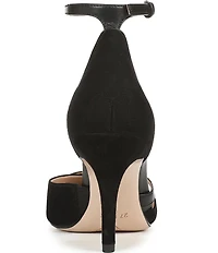 Naturalizer Bliss Suede Pointed Toe Ankle Strap Dress Pumps
