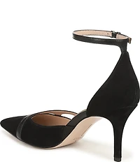 Naturalizer Bliss Suede Pointed Toe Ankle Strap Dress Pumps