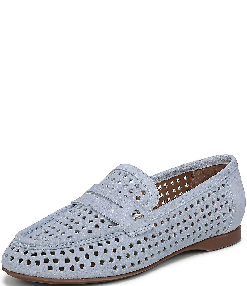Naturalizer Bloom Perforated Suede Penny Loafers