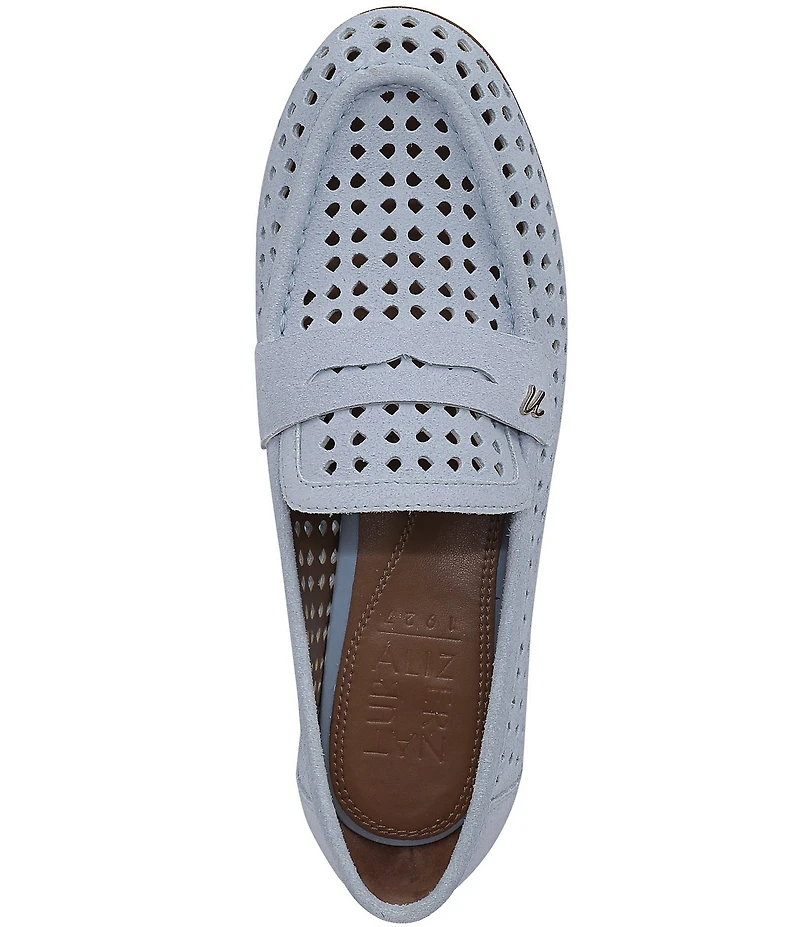 Naturalizer Bloom Perforated Suede Penny Loafers