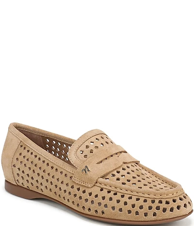 Naturalizer Bloom Perforated Suede Penny Loafers