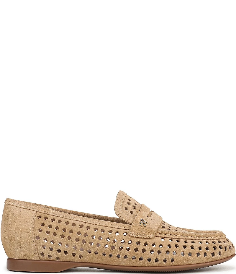 Naturalizer Bloom Perforated Suede Penny Loafers