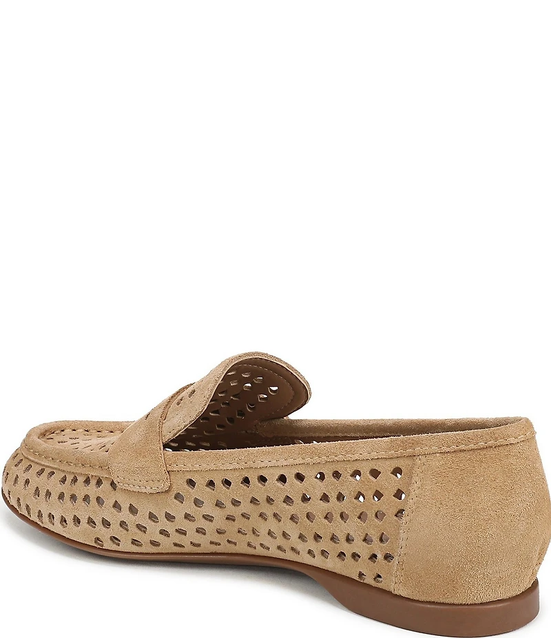 Naturalizer Bloom Perforated Suede Penny Loafers