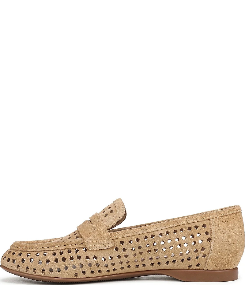 Naturalizer Bloom Perforated Suede Penny Loafers