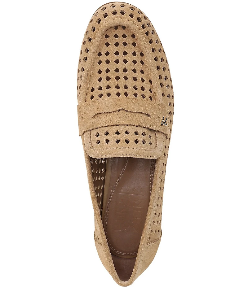 Naturalizer Bloom Perforated Suede Penny Loafers