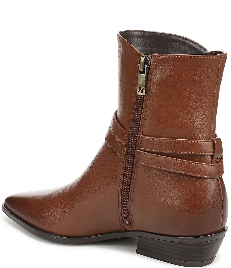 Naturalizer Boden Leather Double Strap Snip Toe Ankle Booties