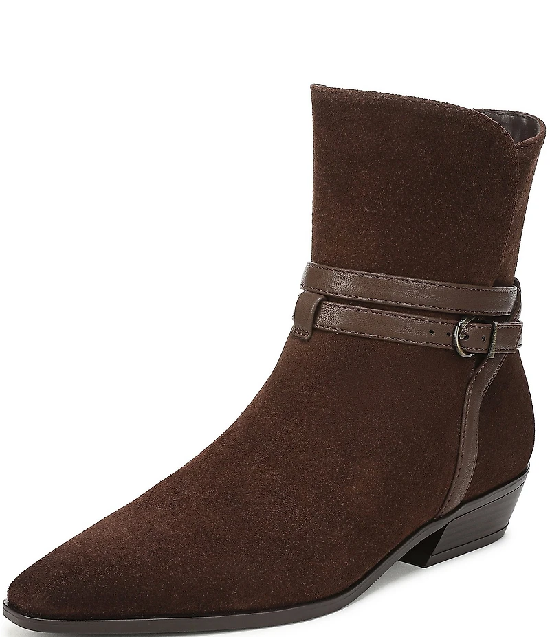 Naturalizer Boden Suede Double Strap Snip Toe Ankle Booties