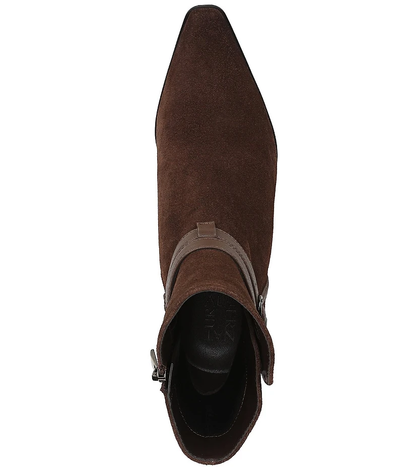 Naturalizer Boden Suede Double Strap Snip Toe Ankle Booties