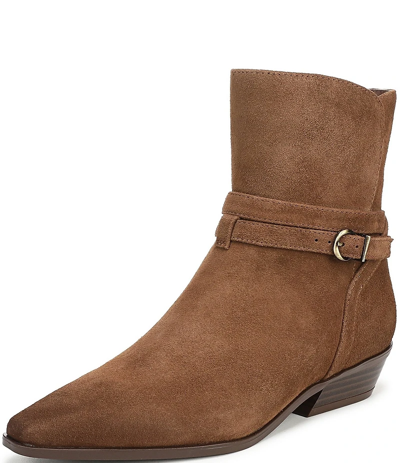 Naturalizer Boden Suede Double Strap Snip Toe Ankle Booties