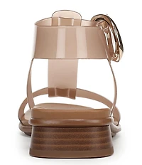 Naturalizer Brandy Big Buckle Hardware T-Strap Ankle Wrap Sandals