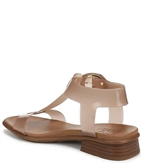 Naturalizer Brandy Big Buckle Hardware T-Strap Ankle Wrap Sandals