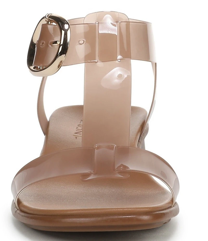 Naturalizer Brandy Big Buckle Hardware T-Strap Ankle Wrap Sandals