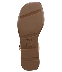 Naturalizer Brandy Big Buckle Hardware T-Strap Ankle Wrap Sandals