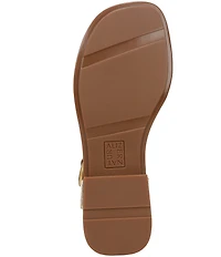 Naturalizer Brandy Metallic Big Buckle Hardware T-Strap Ankle Wrap Sandals