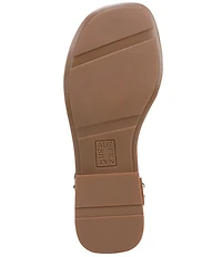 Naturalizer Brandy Suede Stud Big Buckle Hardware T-Strap Ankle Wrap Sandals