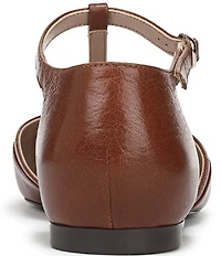 Naturalizer Caresse Leather Mary Jane T-Strap Flats