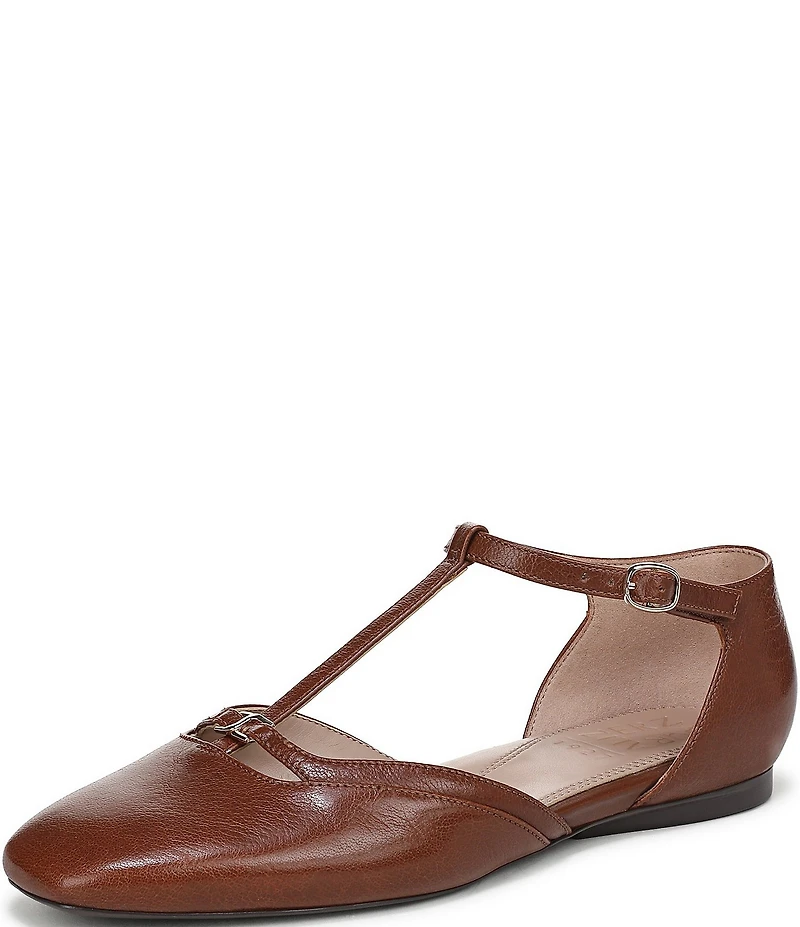Naturalizer Caresse Leather Mary Jane T-Strap Flats