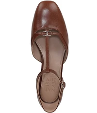 Naturalizer Caresse Leather Mary Jane T-Strap Flats