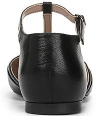 Naturalizer Caresse Leather Mary Jane T-Strap Flats