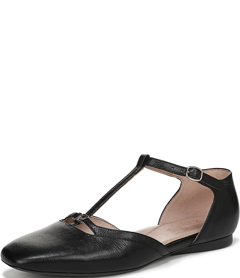 Naturalizer Caresse Leather Mary Jane T-Strap Flats