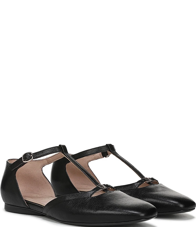 Naturalizer Caresse Leather Mary Jane T-Strap Flats