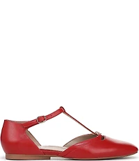 Naturalizer Caresse Leather Mary Jane T-Strap Flats