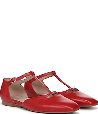 Naturalizer Caresse Leather Mary Jane T-Strap Flats