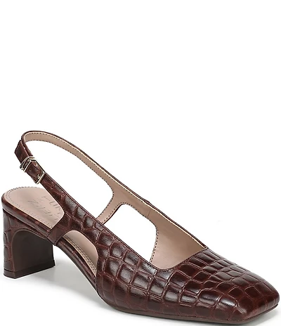 Naturalizer Carmen Embossed Leather Slingback Pumps