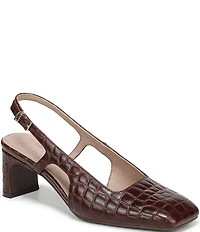 Naturalizer Carmen Embossed Leather Slingback Pumps