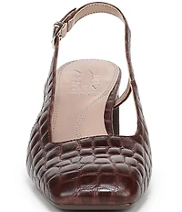 Naturalizer Carmen Embossed Leather Slingback Pumps