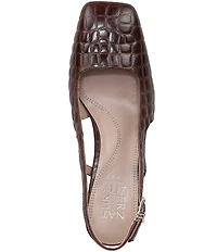 Naturalizer Carmen Embossed Leather Slingback Pumps