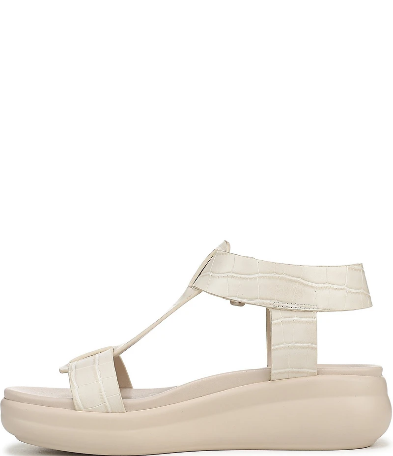 Naturalizer Cersei Croco Embossed Platform Wedge Sandals