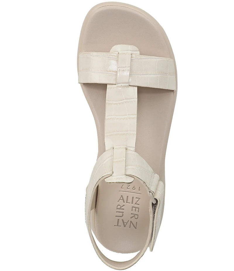 Naturalizer Cersei Croco Embossed Platform Wedge Sandals