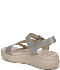 Naturalizer Chance Metallic Platform Wedge Slingback Sandals