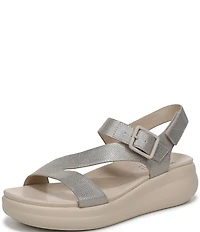 Naturalizer Chance Metallic Platform Wedge Slingback Sandals