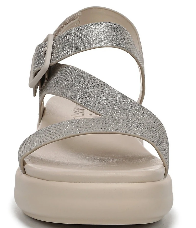 Naturalizer Chance Metallic Platform Wedge Slingback Sandals