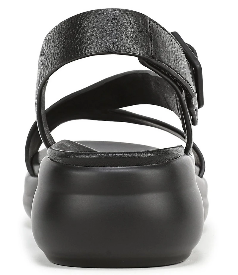 Naturalizer Chance Tumbled Leather Platform Wedge Slingback Sandals