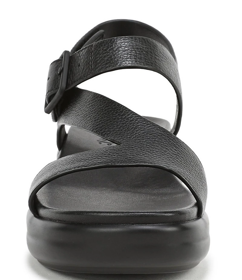 Naturalizer Chance Tumbled Leather Platform Wedge Slingback Sandals