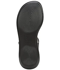 Naturalizer Chance Tumbled Leather Platform Wedge Slingback Sandals