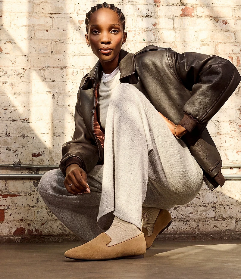 Naturalizer Charm Suede Square Toe Loafers