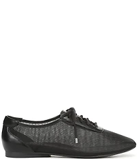 Naturalizer Chazz Mesh and Leather Lace Up Square Toe Casual Sneaker Flats