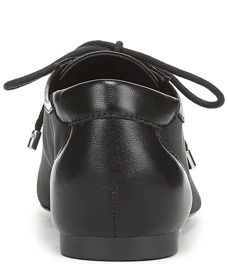 Naturalizer Chazz Mesh and Leather Lace Up Square Toe Casual Sneaker Flats