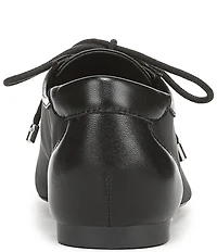 Naturalizer Chazz Mesh and Leather Lace Up Square Toe Casual Sneaker Flats