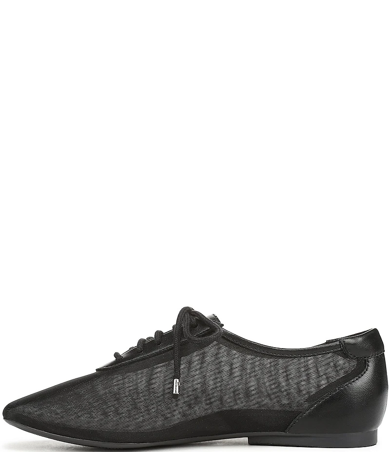 Naturalizer Chazz Mesh and Leather Lace Up Square Toe Casual Sneaker Flats