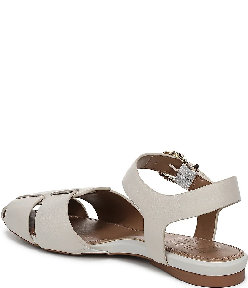 Naturalizer Cleo Leather Buckle Hardware Ankle Wrap Sandals
